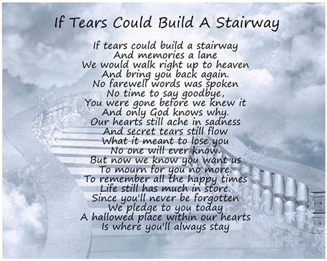 If Tears Could Build A Stairway Memorial Christmas Anniversary T