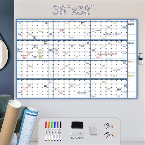 Large Dry Erase Wall Calendar Customize And Print