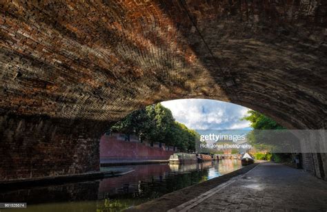 Under A Bridge On The Birmingham Canal Old Line High-Res Stock Photo