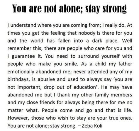 You Are Not Alone Stay Strong Happy Father Day Quotes