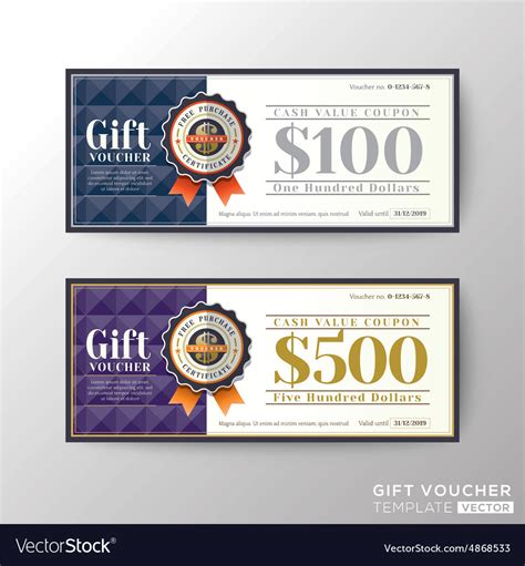 T Certificate Voucher Coupon Template Vector Image