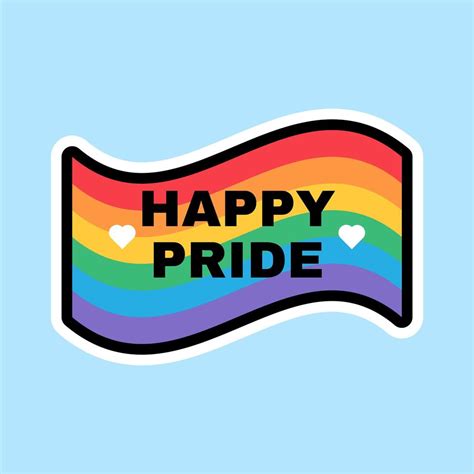 happy pride month rainbow flag sign design 4912501 vector art at vecteezy