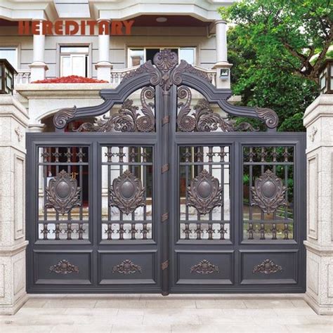 A driveway gate suggests that an estate lies ahead, a place of beauty and reprieve, and no matter where or how you live, your driveway gate can make a lasting first impression. China Modern Gray Color Aluminum Main Entrance Gate Design ...