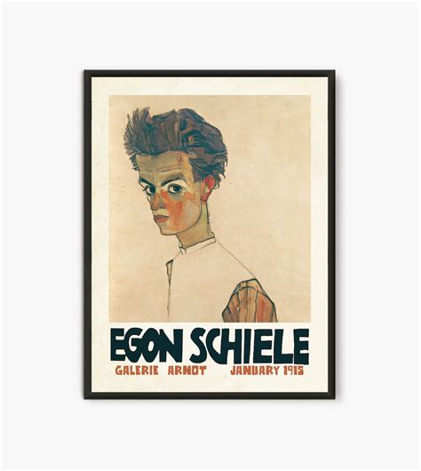 Egon Schiele Posters Egon Schiele Drawing Exhibition Poster Self
