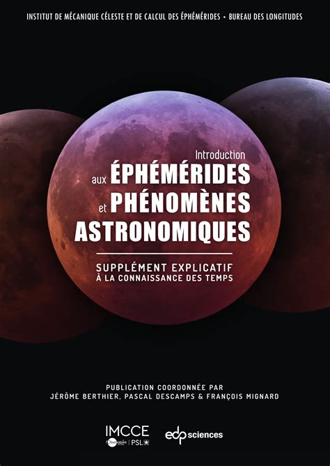 Introduction Aux éphémérides Et Phénomènes Astronomiques Supplément