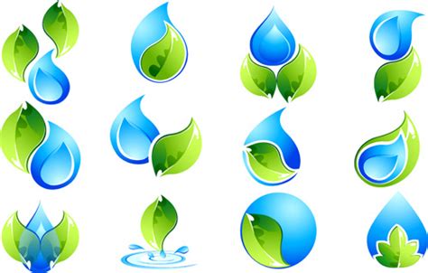 Cs 01 indah water 1; Ecology With Water Logos Creative Vector-vector Logo-free ...