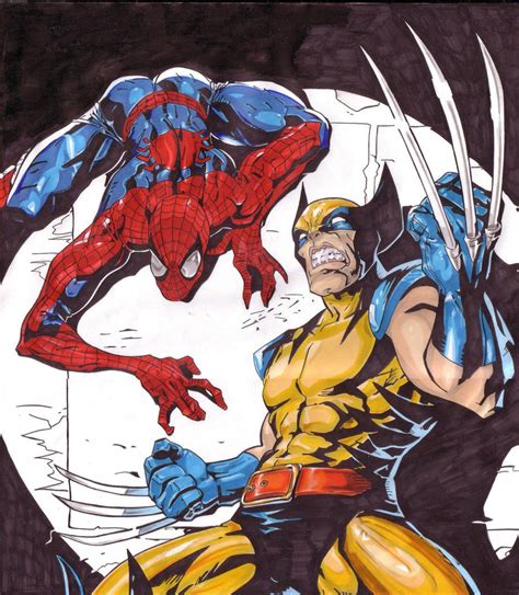 Spiderman And Wolverine Promarker Wolverine Comic Wolverine Marvel