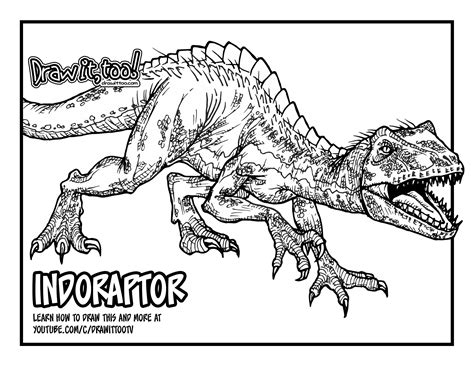 Indoraptor In Jurassic World Coloring Page Free Printable Coloring CA