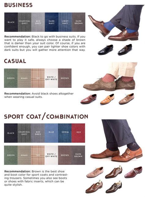 Suit And Shoe Color Matching Chart Brown Shoes Men Dress Shoes Men