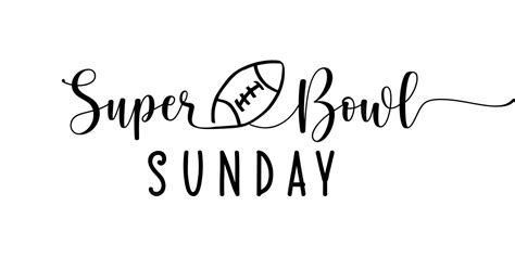 Premium Vector Super Bowl Sunday Continuous One Line Calligraphy With