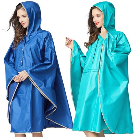 Stylish Ladies Rain Coat Waterproof Ponchos And Capes Black Rain Cloak