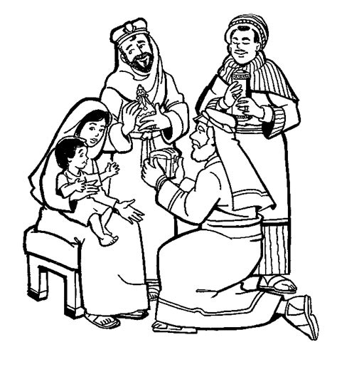 BAÚL DE NAVIDAD: Adoración de los Reyes Magos para colorear