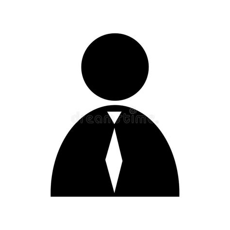 Businessman Silhouette With Tie Faceless Sign Anonymous Avatar