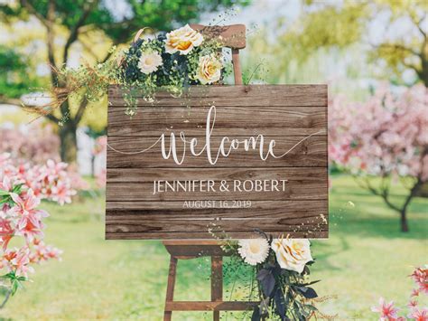 Rustic Wedding Welcome Sign Canvas Rustic Wedding Sign Welcome Etsy