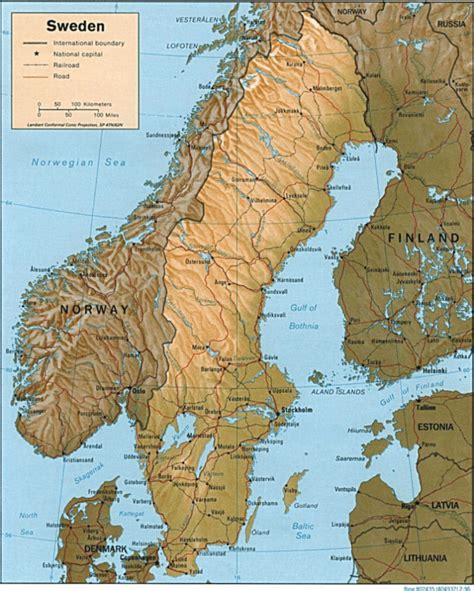 Sweden Shaded Relief Map Sweden Reliefweb