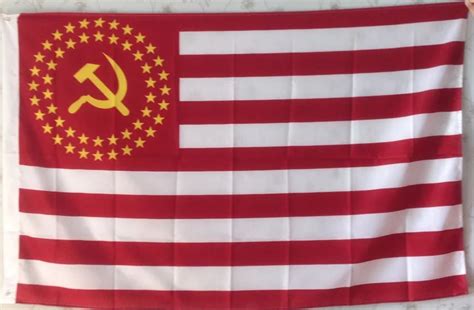 United Socialist States Of America 50 Stars Flag Fictional