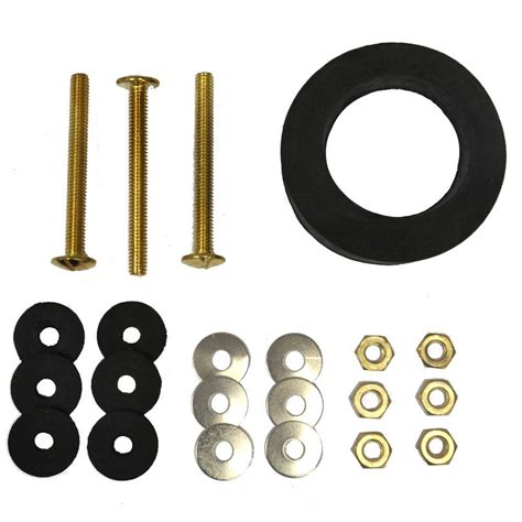 Everbilt Toilet Bolt And Gasket Kit With Three 516 In X 3 In Bolt