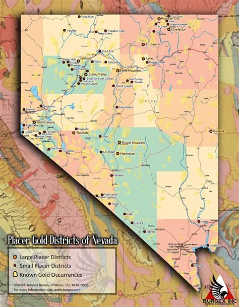Placer Gold Districts Of Nevada Burgex Mining Consultants