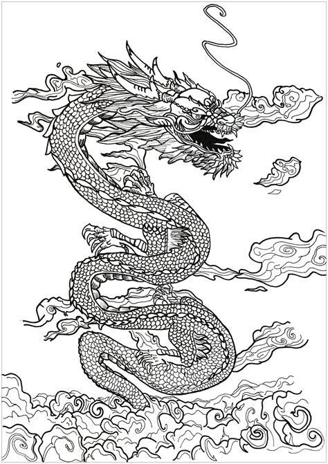 Download 74 Japanese Dragon S Coloring Pages Png Pdf File Creative