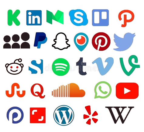 Logotipos Populares De Redes Sociales Como Instagram Facebook Twitter