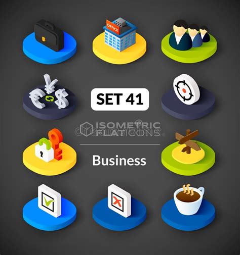 Business Strategy Isometric Icons Stock Illustrations 2938 Business