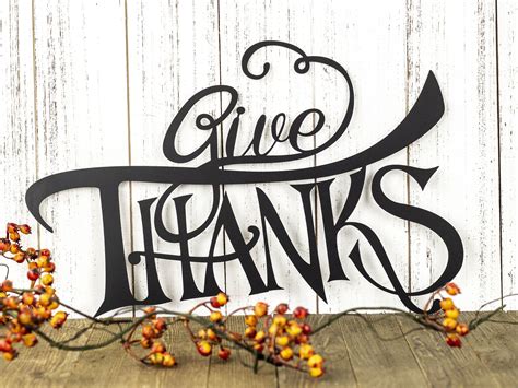 Give Thanks Thanksgiving Metal Wall Decor Custom Metal Signs Metal