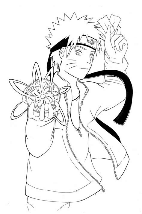 Desenho De Personagem Naruto Rasengan Para Colorir Tudodesenhos