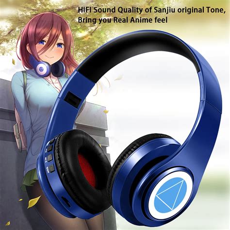 Miku Nakano Sanjiu Cosplay Bluetooth Headset 5 0 Over Ear Stereo Anime