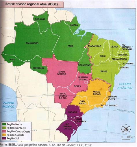 Mapa Do Brasil Regioes
