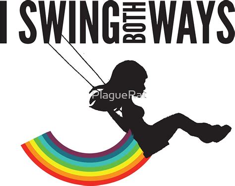 I Swing Both Ways Stickers By Plaguerat Redbubble
