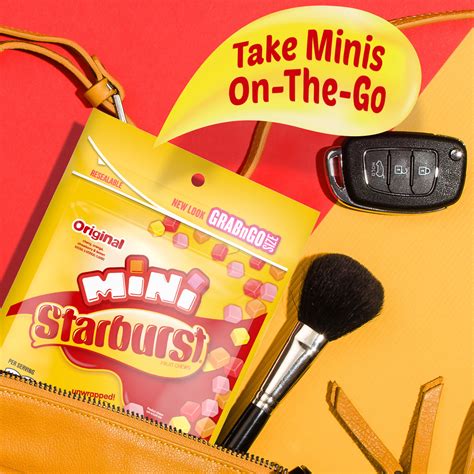 Starburst Original Minis Fruit Chews Gummy Candy Grab N Go 8 Oz Bag