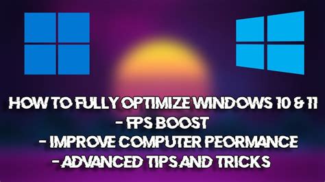 How To Fully Optimize Windows 10 And 11 For Ultimate Performance 2022