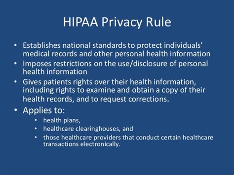 How the privacy rule allows provider to use and disclose protected health information. Complying with HIPAA Privacy Rule