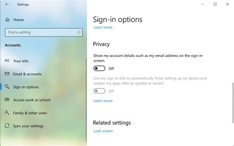 Use Sign In Info To Auto Finish After Update Or Restart In Windows 10