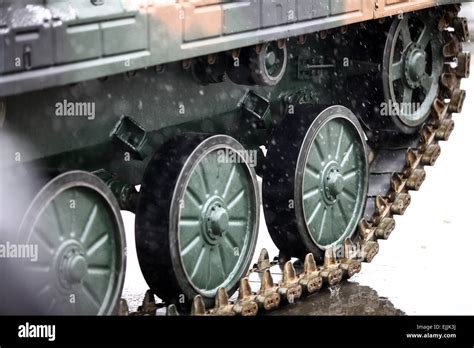 Color Detail Image Of A Tanks Caterpillar Track Stock Photo Alamy