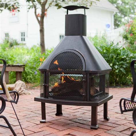This burning fireplace features crackling fire sounds. What to Consider When Choosing Enclosed Fire Pit
