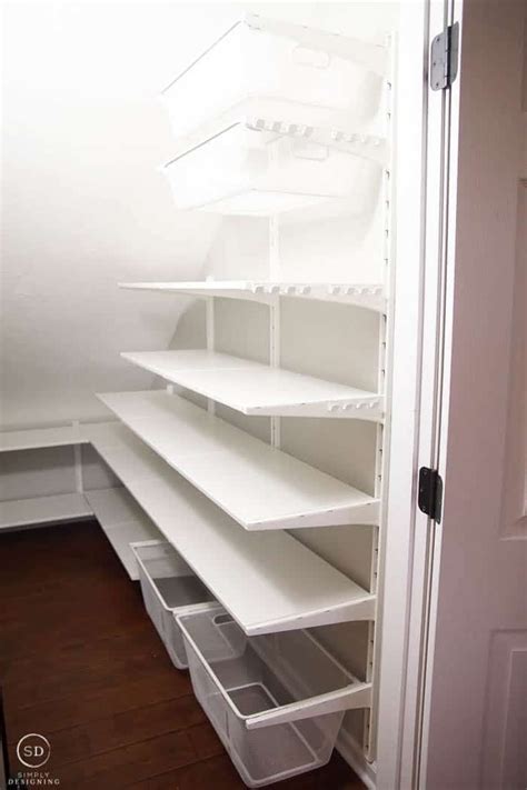 Ikea Algot Shelves In A Closet Under The Stairs Shelves Under Stairs