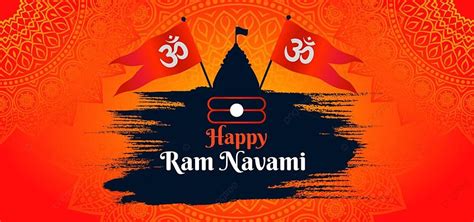 Illustration Of Bow Lord Rama With Hindi Text Shri Ram Navami Ki Hardik