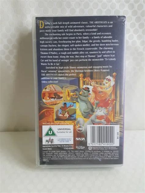 Disney Classics The Aristocats Vhs Video Tape Excellent Condition My