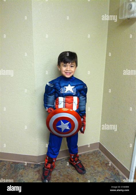 Captain America Kid Stock Photo Alamy