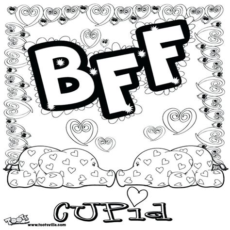 best friends forever drawings sketch coloring page