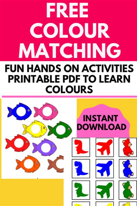 Free Colors Matching Activities For Toddlers Printable Pdf