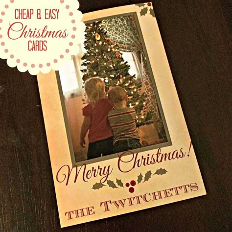 Cheap And Easy Christmas Cards Twitchetts
