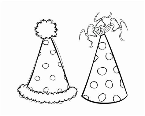 Happy birthday coloring pages and banners. Party Hat Coloring Pages - Coloring Home