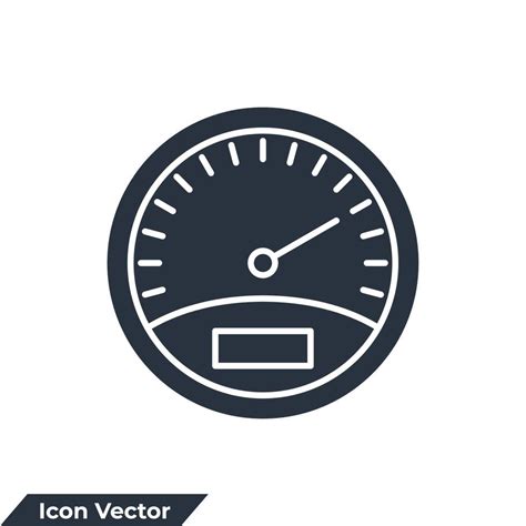 Speedometer Icon Logo Vector Illustration Speed Indicator Symbol