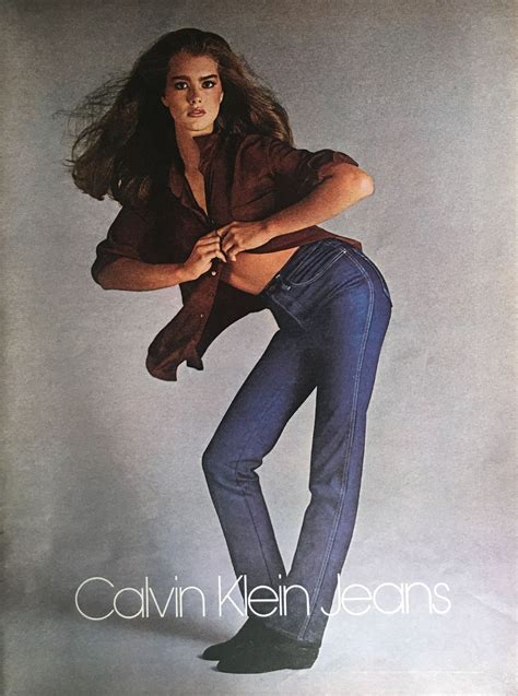 Vintage 1980 Calvin Klein Jeans Magazine Ad Carefully Extracted From