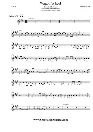 Darius Rucker Wagon Wheel Sheet Music For Violin