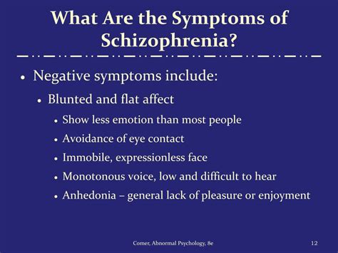 Apathy is a common symptom of schizophrenia, depression, and other neurological conditions. PPT - Schizophrenia PowerPoint Presentation, free download ...