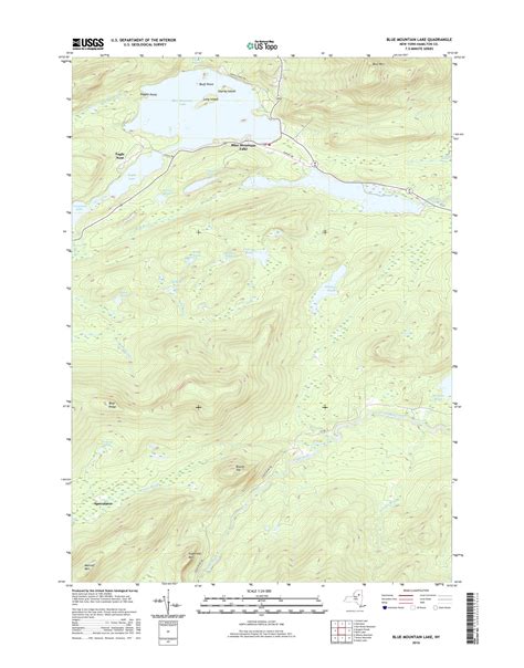 Mytopo Blue Mountain Lake New York Usgs Quad Topo Map