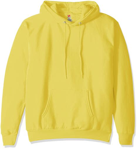 Hanes Pullover Ecosmart Fleece Hooded Sweatshirt In Yellow For Men